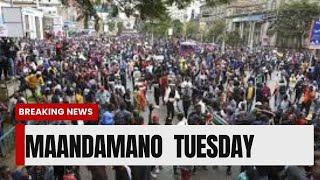 MAANDAMANO TUESDAY LIVE TENSE SITUATION IN NAIROBI AS GEN Z FLOCK CBD CHANTING Ruto must go [upl. by Delila]