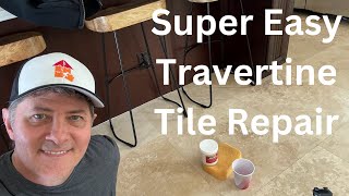 Travertine Floor Repair Easy amp Impressive [upl. by Acirdna572]