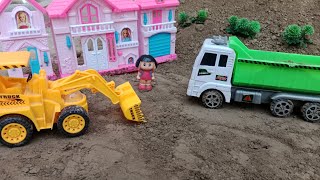 Excavator Rescue Operation  Cement Truck  Bulldozer  Cranes Vehicles  Toys Videos  Kids [upl. by Grizelda619]