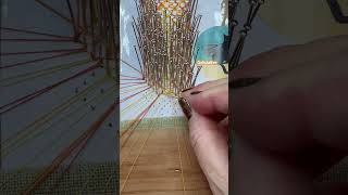 Tiny Autumn Leaves 🍁 🍂 fiberart laceart bobbinlace asmr [upl. by Melda730]