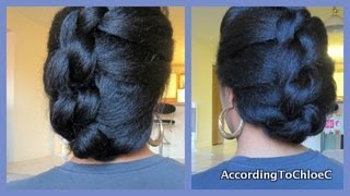 quotKnot for the Holidaysquot Holiday hairstyle on stretched natural hair [upl. by Eladnyl694]