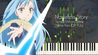 FULL Nameless Story  Tensei Shitara Slime Datta Ken OP  Piano Arrangement Synthesia [upl. by Normie]