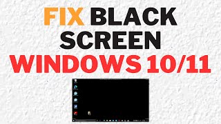 How to Fix Black Screen in Windows 1011  Quick amp Easy Solutions [upl. by Llydnek]