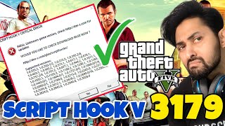 FIXED SCRIPT HOOK V CRITICAL ERROR AFTER GTA 5 UPDATE 3179  Script Hook V  GTA 5 Mods HindiUrdu [upl. by Snevets]