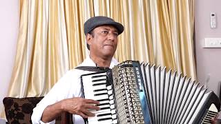 INSTRUMENTAL ON PIANO ACCORDION  MERE SAPANO KI RANI ft Nitin Doshi [upl. by Ynhoj]