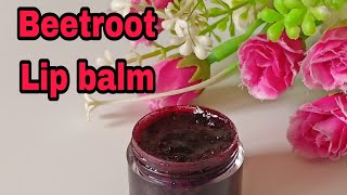 Beetroot Lip balm Homemade Natural Lip balm  How to make lip balm [upl. by Rafaelle]