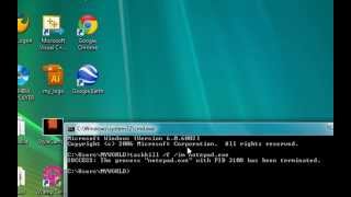 CMD Hacks and Tricks  Stop or Kill a Program Through Command Prompt [upl. by Yklam]