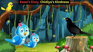 Kawa’s Envy Chidiya’s Kindnessकौवा और चिड़ियाbedtime story [upl. by Beaulieu]