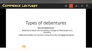 types of Debentures  class 11 business studies [upl. by Koeninger677]