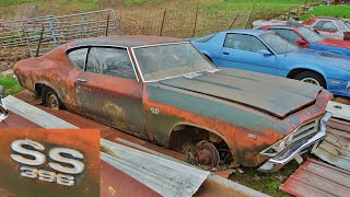 1969 SS 396 Chevelle L78 375 hp sitting LARGEST GM Yard Finds EVER Part 6 [upl. by Attenol516]