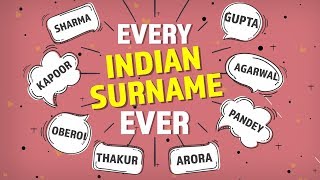 Every Indian Surname Ever  Pinkvilla  Lifestyle  Bollywood [upl. by Ramos53]