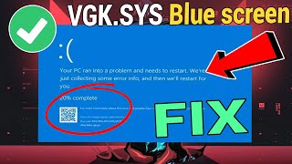 How to Fix Valorant VGKSYS Blue screen error [upl. by Enerod377]