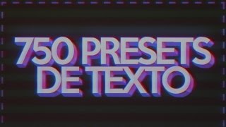 750 PRESETS DE TEXTO PARA AFTER EFFECTS [upl. by Neau124]