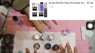 Cheap acrylic nail kit 2 from Temu [upl. by Leontina211]