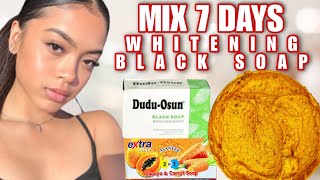 7 DAYS WHITENING BLACK SOAP WITH DUDU OSUN amp ASANTEE EXTRA WHITE SOAP blacksoapwhiteningblacksoap [upl. by Nnodnarb]