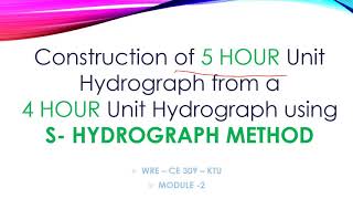 constructionof 5 HR UH from 4 HR UH using S curve method [upl. by Thorley]