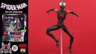 Mafex SPIDERMAN MILES MORALES Into the SpiderVerse Renewal Version 236 Marvel Figure Review [upl. by Narbig814]