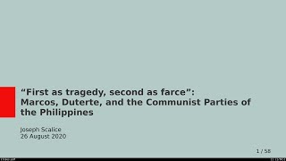 quotFirst as tragedy second as farcequot Marcos Duterte and the Communist Parties of the Philippines [upl. by Halik146]