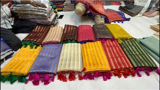 From 199 Chickpet Bangalore wholesale SareesSingle saree courier available [upl. by Dermott]