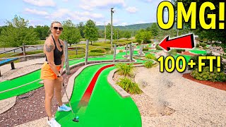 INSANELY HARD Mini Golf Course  Weve Never Seen a Course Like This [upl. by Yxel832]