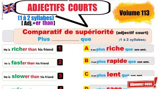 Comparatif de supériorité ADJECTIFS COURTS Niveau A1A2 Comparaison [upl. by Sandstrom540]