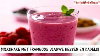 FRAMBOOSBLAUWE BESSEN SHAKE MET DADELS VEGAN [upl. by Dotty615]