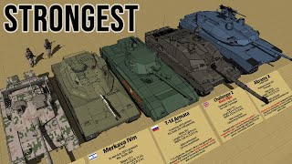 40 Most Powerful Main Battle Tank Comparision 3D [upl. by Ainerol]