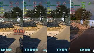 COD Warzone RTX 3060 vs 3060ti vs 3070 vs 3080  1080p amp 4k [upl. by Ahsik]