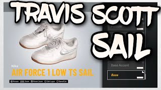 NBA 2K20 Shoe Creator  Nike Air Force 1 Low Travis Scott quotSailquot [upl. by Norra521]