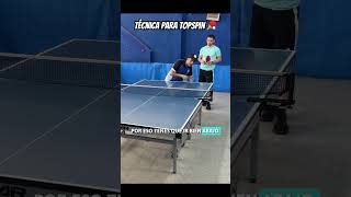 Técnica para Topspin en TENIS DE MESA  pingpong tenisdemesa tutorial [upl. by Nerha274]