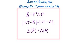 Invariância da Equação Característica ELT013 [upl. by Euf]