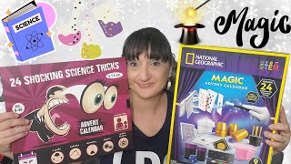 Unboxing A Science And Magic Advent Calendars From AMAZON  STEM And National Geographic [upl. by Leeda]