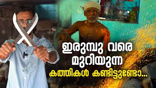 ഇരുമ്പു വരെ മുറിയുന്ന കത്തികൾ കണ്ടിട്ടുണ്ടോ  knife making kerala  Palakkad Ramachandran Kathi [upl. by Noby]