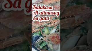 KALABASA AT ALIMASAG NA MAY GATA  PUMPKIN WITH CRABS AND COCONUT MILK shorts asmr cooking [upl. by Polash]