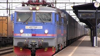 Hector Rail godståg med 143 lok i SCAPendeln Holmsund  Skövde [upl. by Emsmus70]