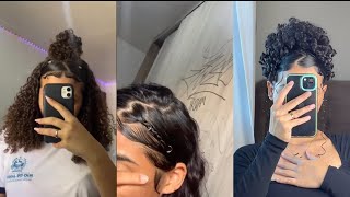 Penteado para cabelo cacheado e ondulado✨💖 [upl. by Ahtnama]