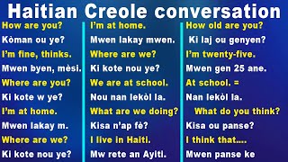 Haitian Creole conversation for beginners  Everyday English Conversation [upl. by Sackman]