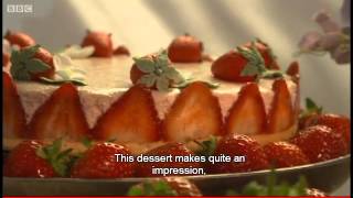 Strawberry Mousse Cake Recipe  Paul Hollywood [upl. by Htepsle]