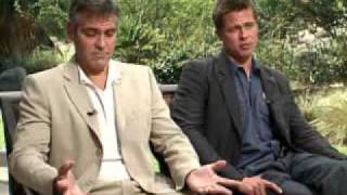 Interview with George Clooney and Brad Pitt [upl. by Ferris]