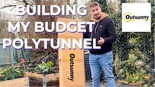 My budget polytunnel build PART 1  Outsunny  Arrans veg patch diarys 16 [upl. by Haodnanehs]