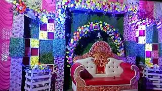 wedding stage decoration shortvideo weddind samir flower decoration [upl. by Ebag]