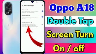 oppo a18 double tap screen on off oppo a18 double tap setting [upl. by Nylhtac810]