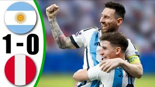 Argentina 10 Against Peru As Lautaro Martinez Matches Maradonas Scoring Record [upl. by Atram]