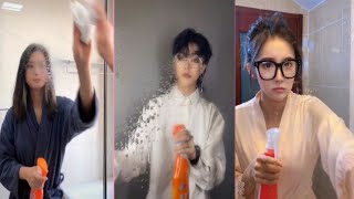 Wipe It Down Challenge  Douyin Tik tok China Compilation [upl. by Lahpos]