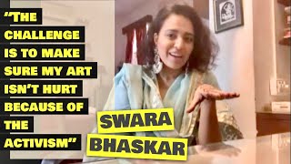 Swara Bhaskar on Rasbhari amp art over activism  Rajeev Masand [upl. by Neeluqcaj942]