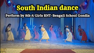 South Indian dance performance performed by 8th A Girl Bengali School Gondia [upl. by Kcirtapnaes]