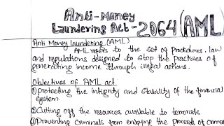 Anti Money Laundering Act  2064  AML 2064 [upl. by Dianna]