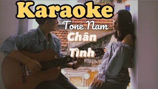 Chân Tình  KaraokeBeat Guitar Tone Nam  Thắng Nguyễn [upl. by Atiuqet]