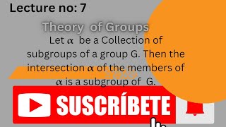 Intersection of subgroups of a group G is also a subgroup of G LearnMathematicswithme [upl. by Asserac]