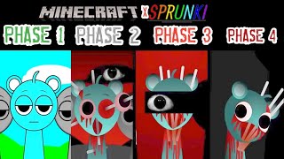 Phase 1 VS Phase 2 VS Phase 3 VS Phase 4 in Minecraft Incredibox Sprunki [upl. by Litt]